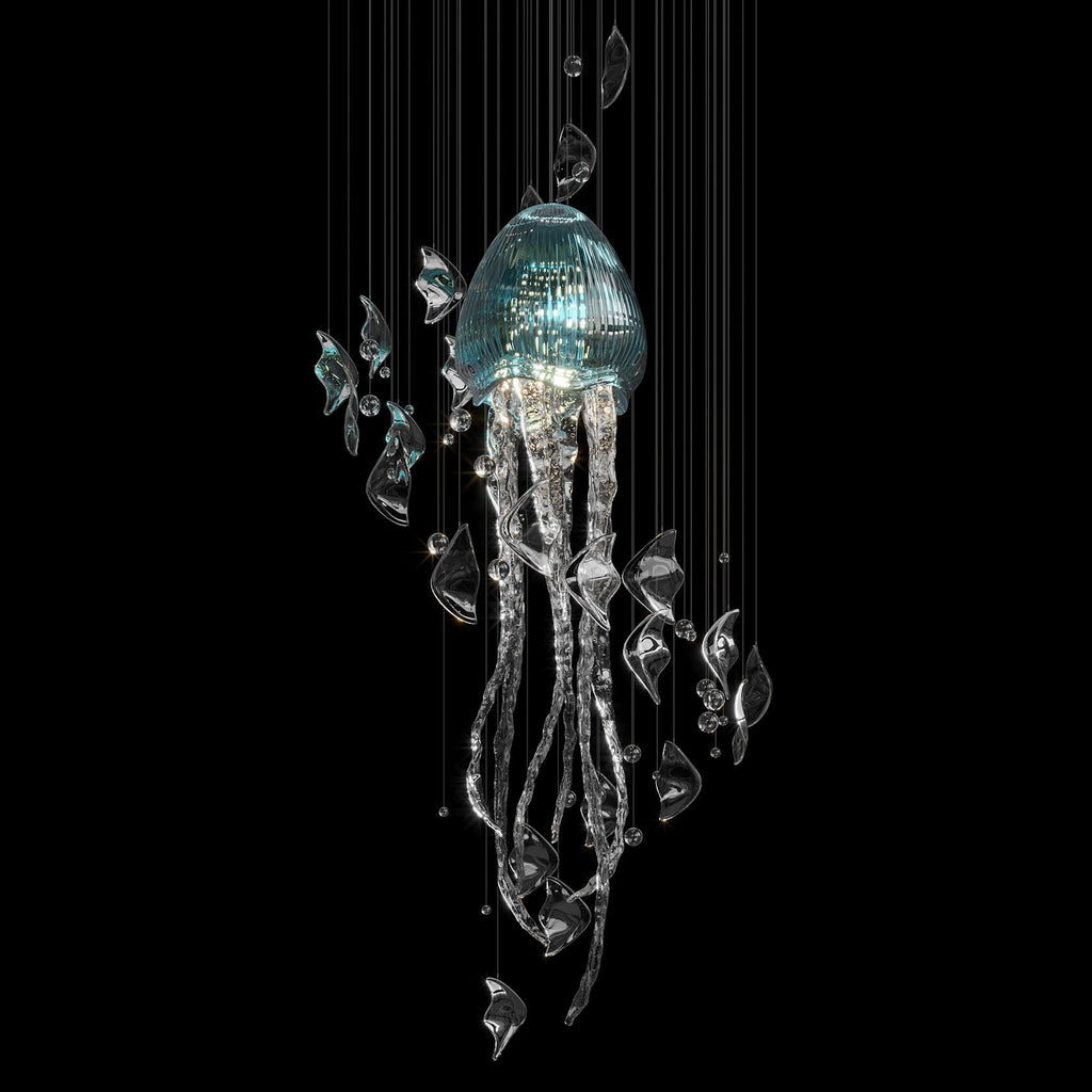 Aqua Jellyfish Chandelier