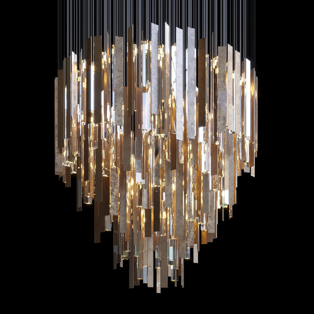 Crystal Ribbon Waterfall Chandelier