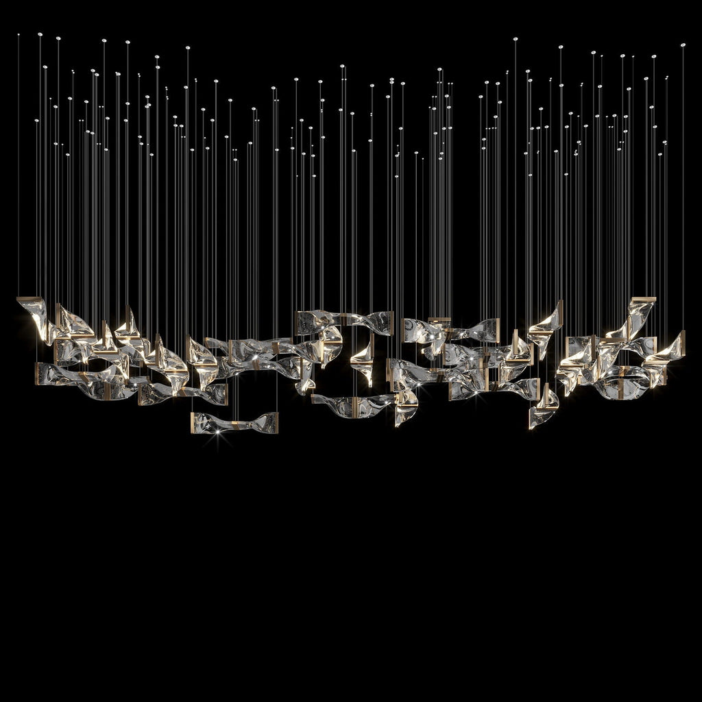 Crystal Twist Panel Chandelier