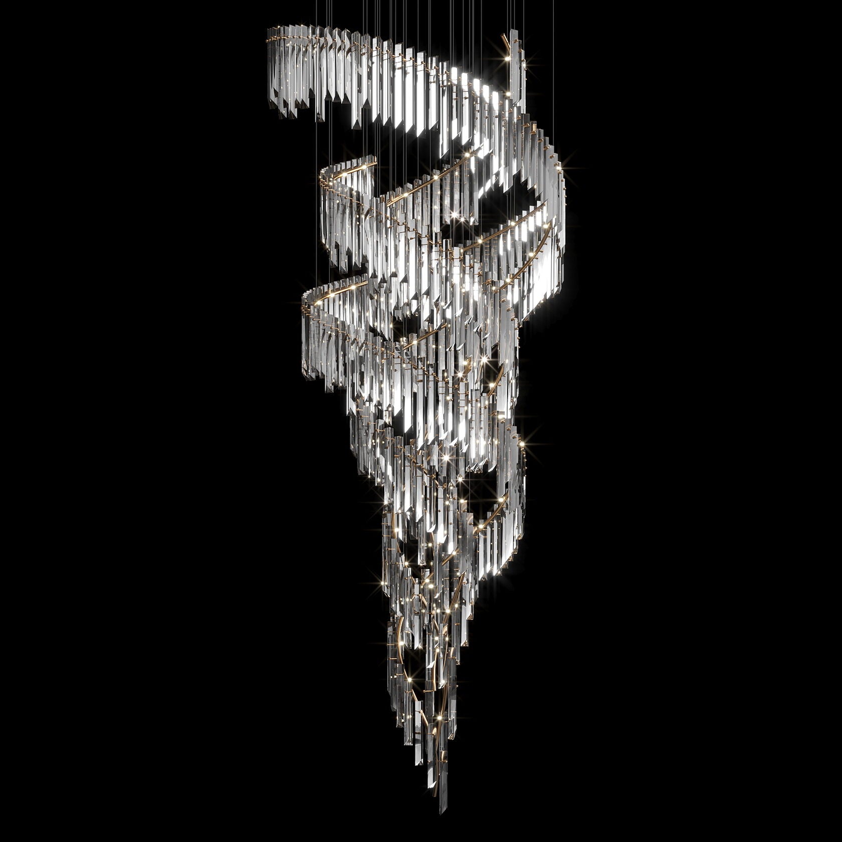 Crystal Prism Waterfall Chandelier
