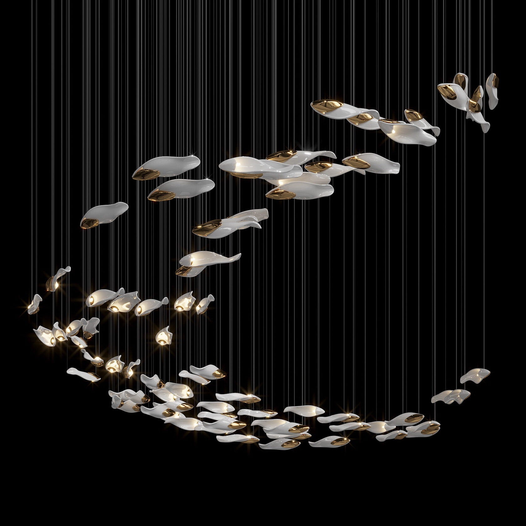 Smoke Glass Current Chandelier