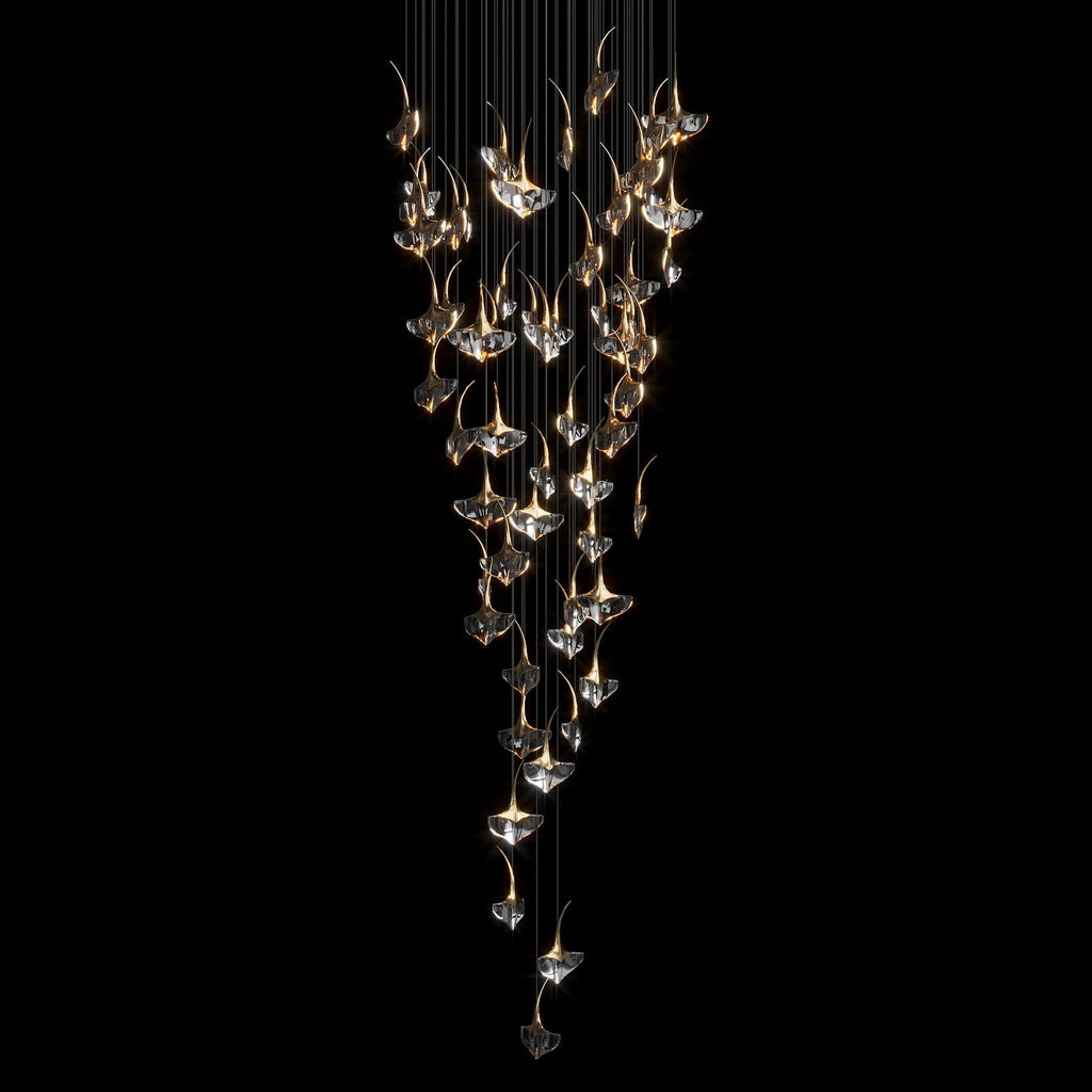 Clear Manta Cluster Chandelier