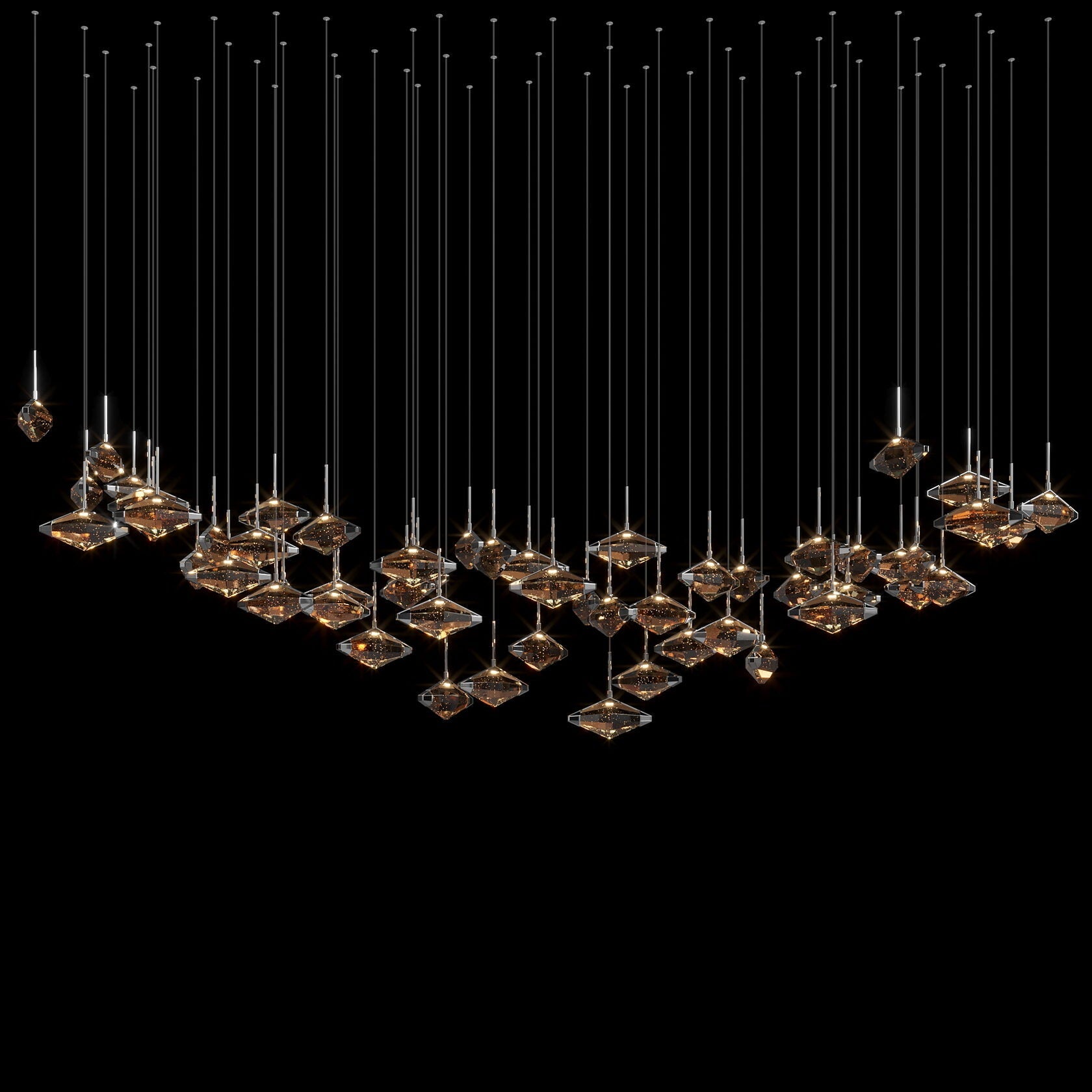Amber Prism Constellation Chandelier