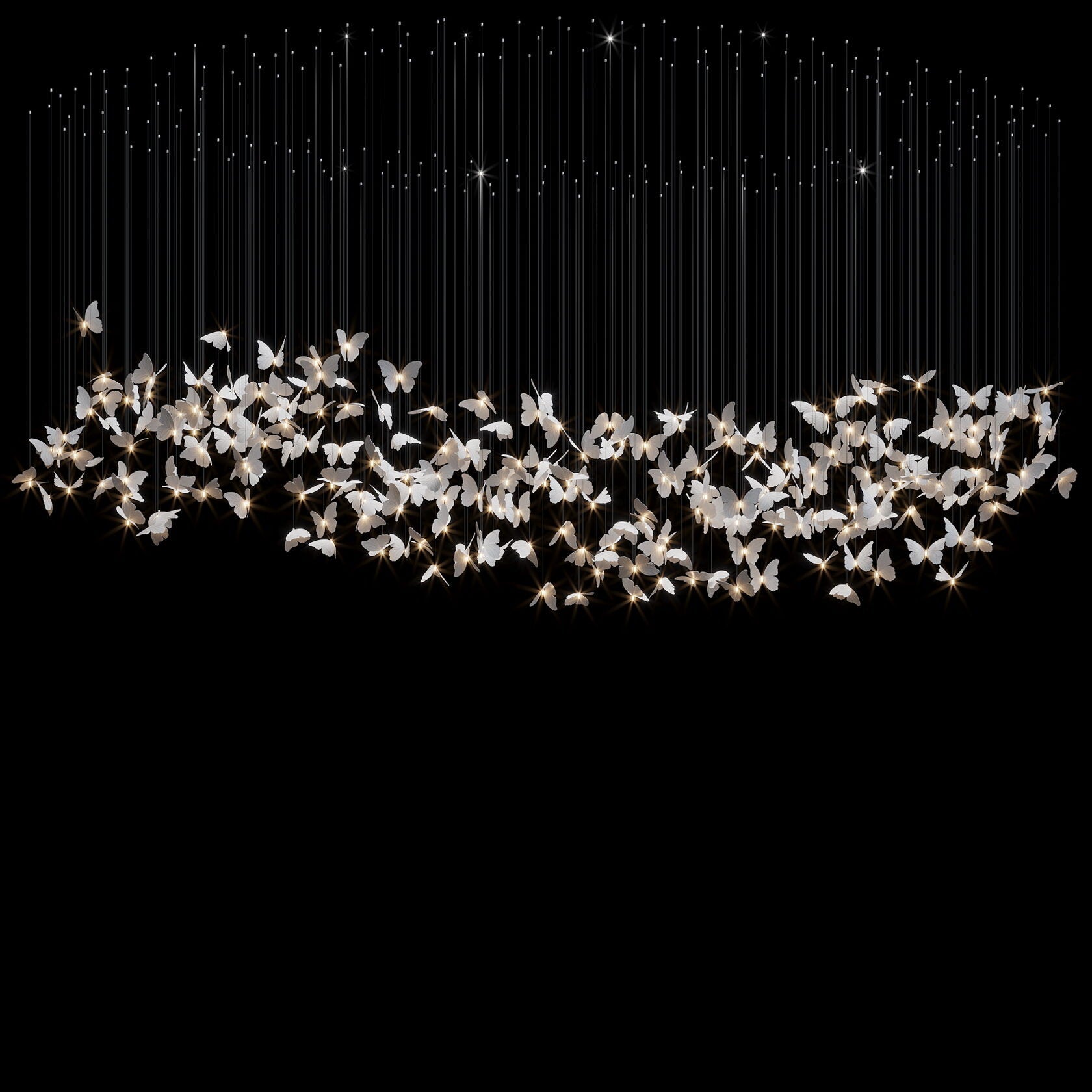 White Butterfly Cloud Chandelier