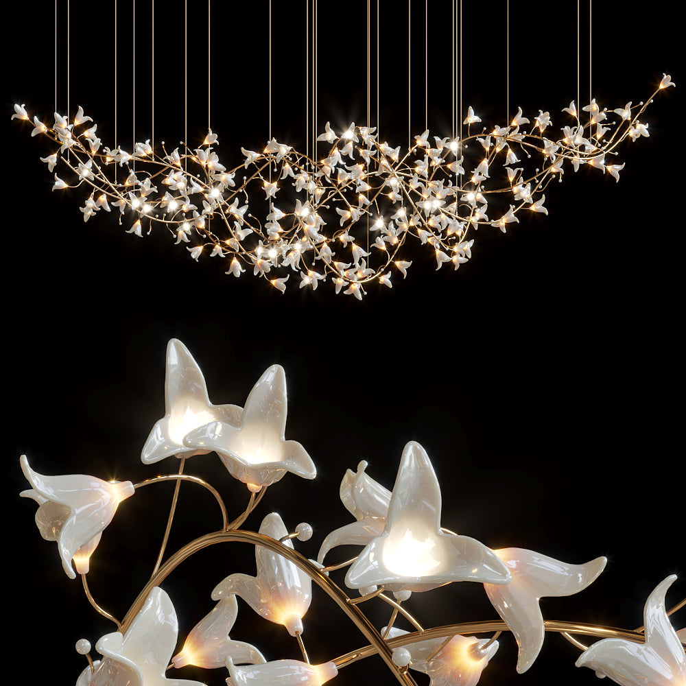 Linear Spark Vine Chandelier