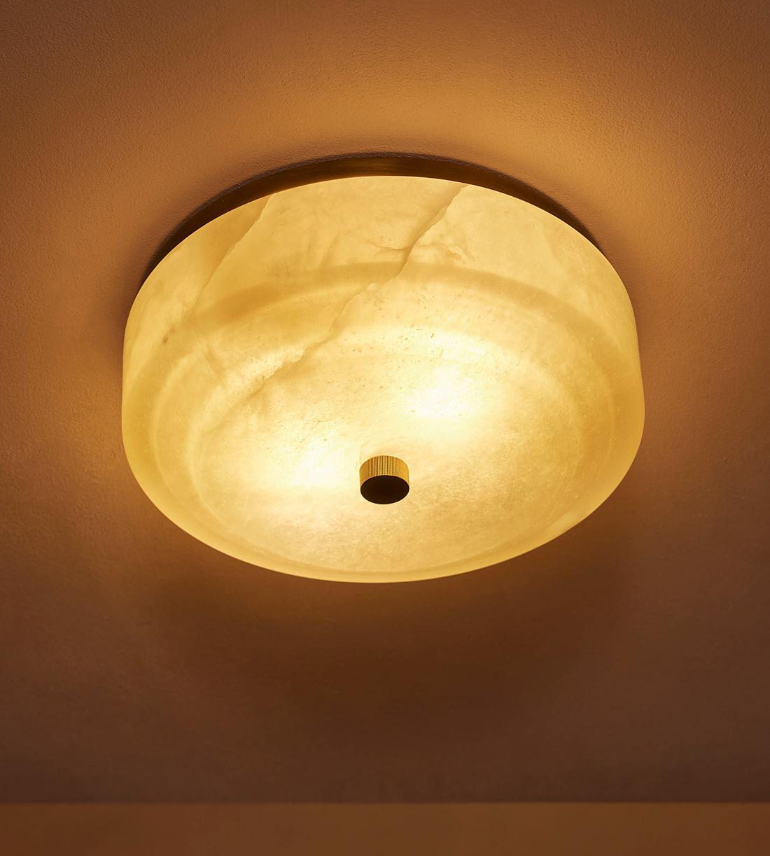 Odessa Alabaster Flush Light by Bling Lighting Studio