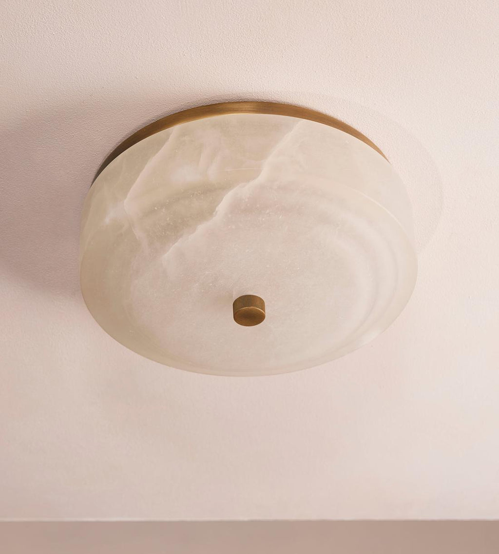 Odessa Alabaster Flush Light by Bling Lighting Studio
