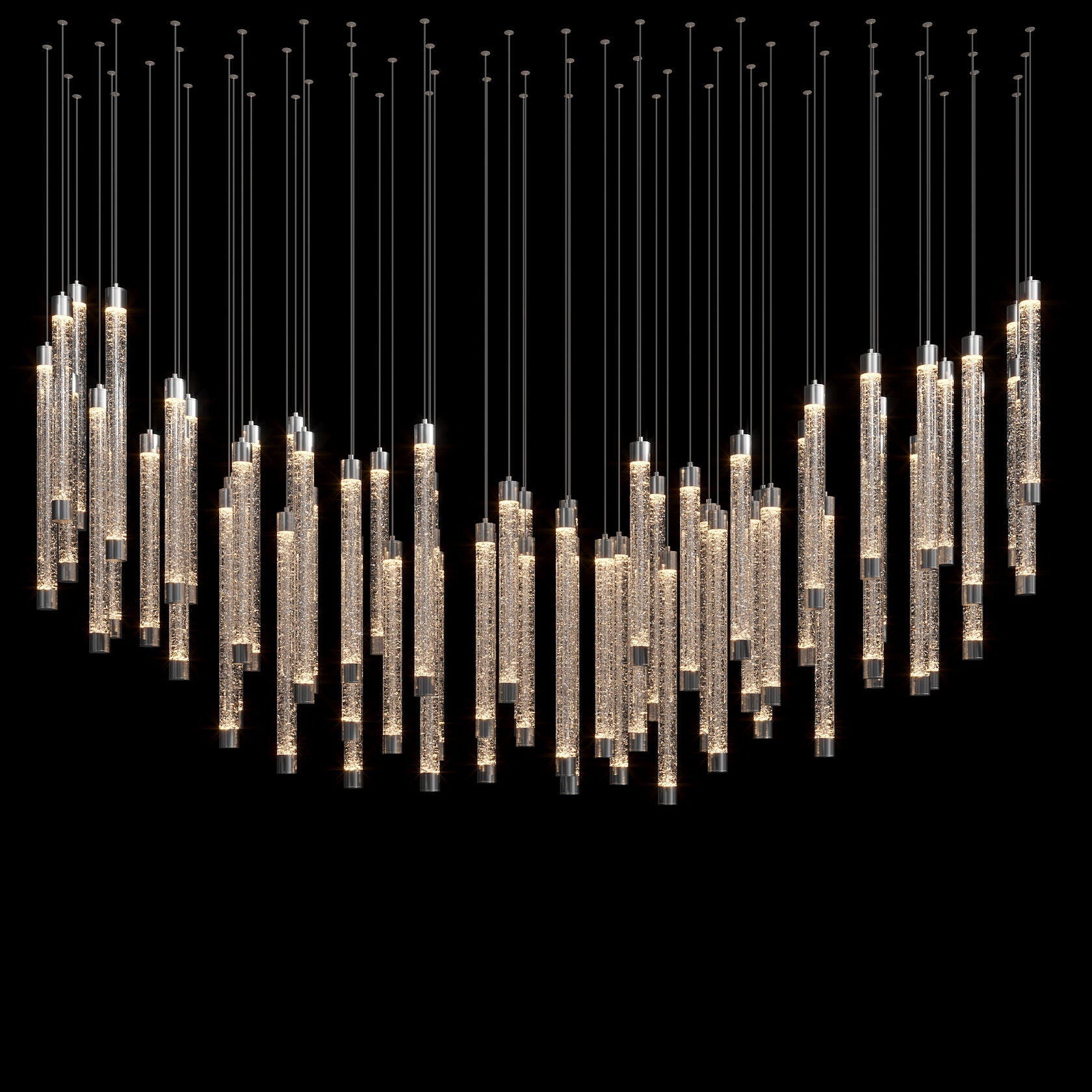 Bubble Tube Cascade Chandelier