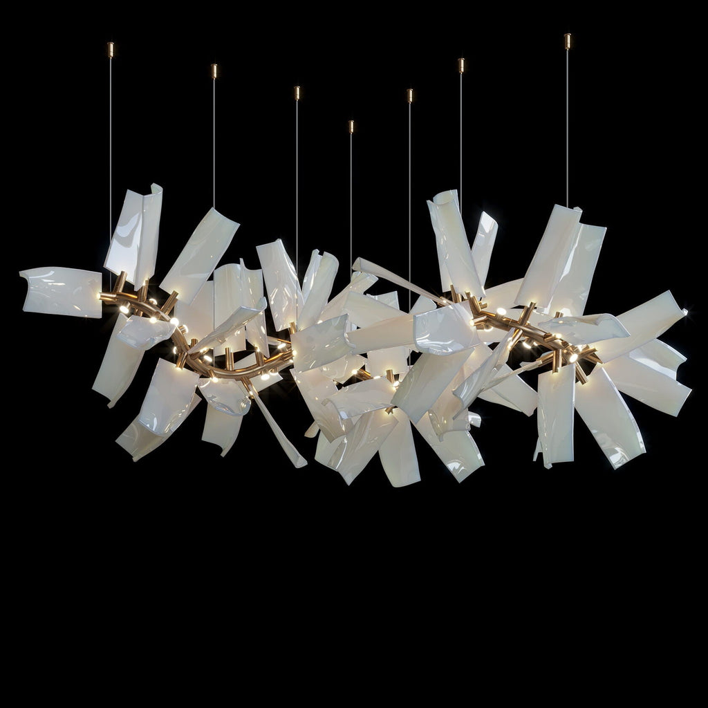 White Porcelain Shard Chandelier