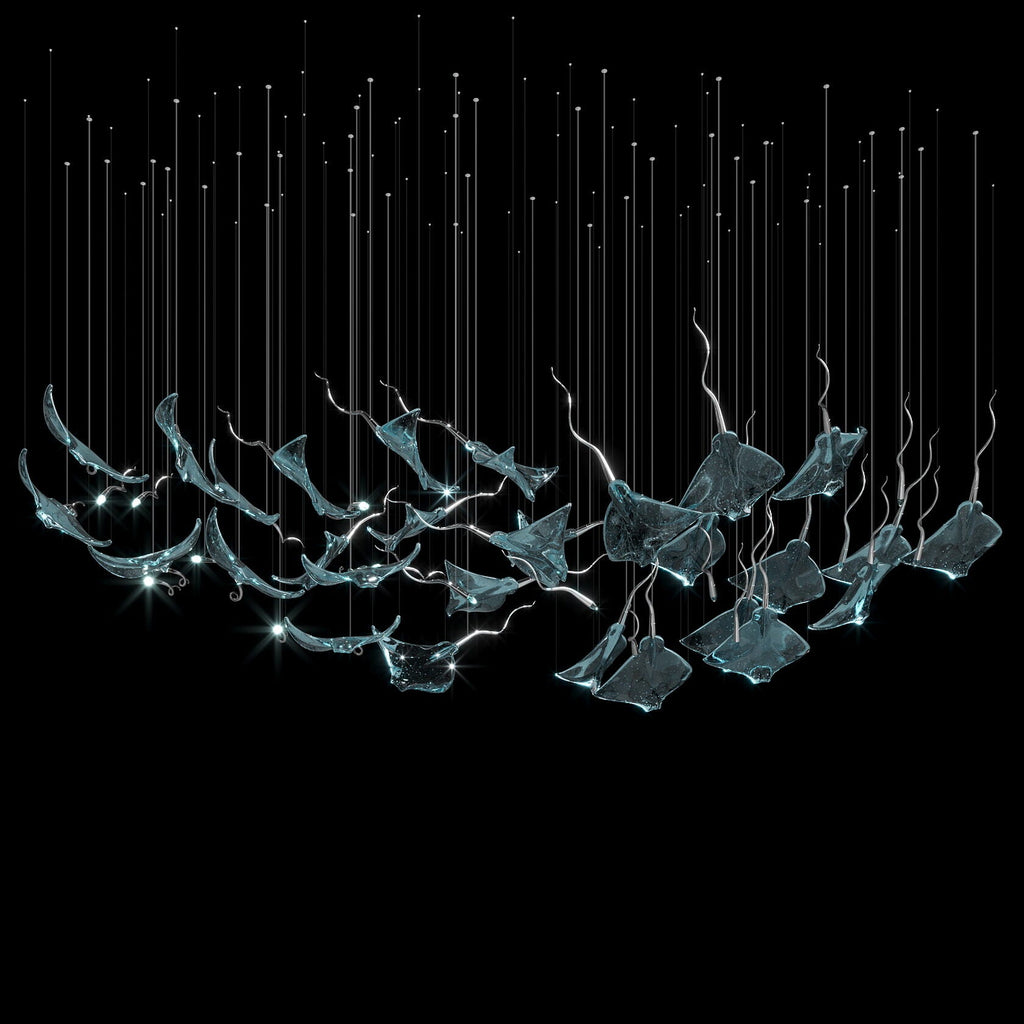 White Manta Branch Chandelier
