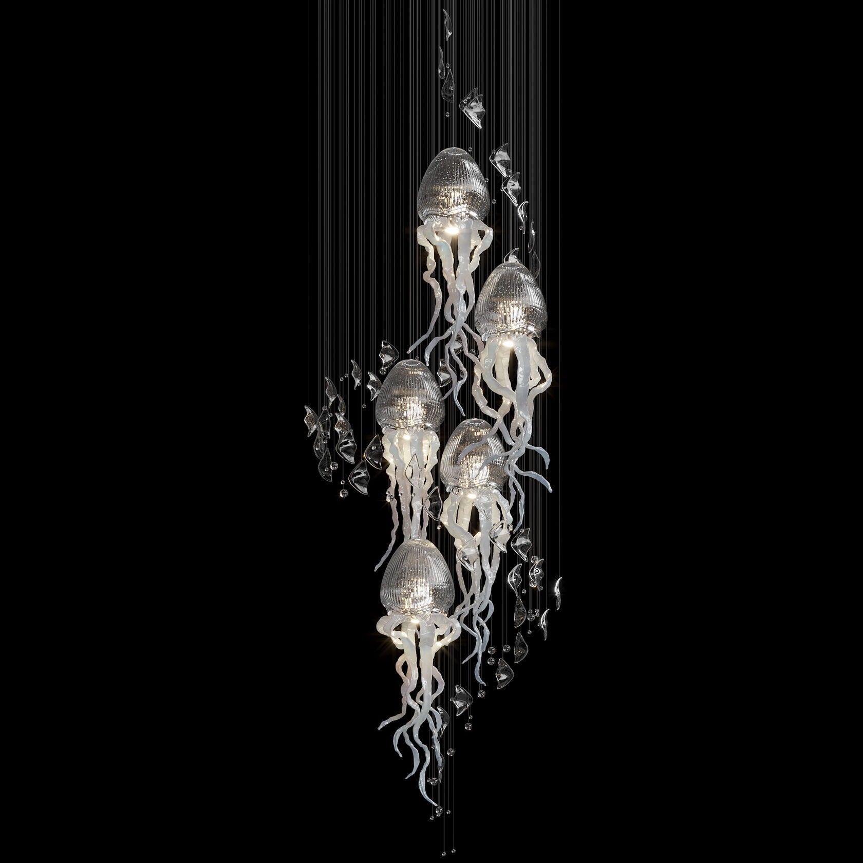Aqua Jellyfish Chandelier