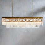 Leyland Tiered Rectangular Chandelier by Bling Lighting Studio