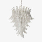 Modern Rosalind Murano Clear Felci Glass Chandelier by Bling Lighting Studio