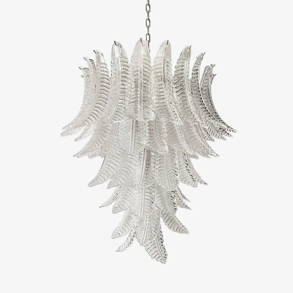 Modern Rosalind Murano Clear Felci Glass Chandelier by Bling Lighting Studio