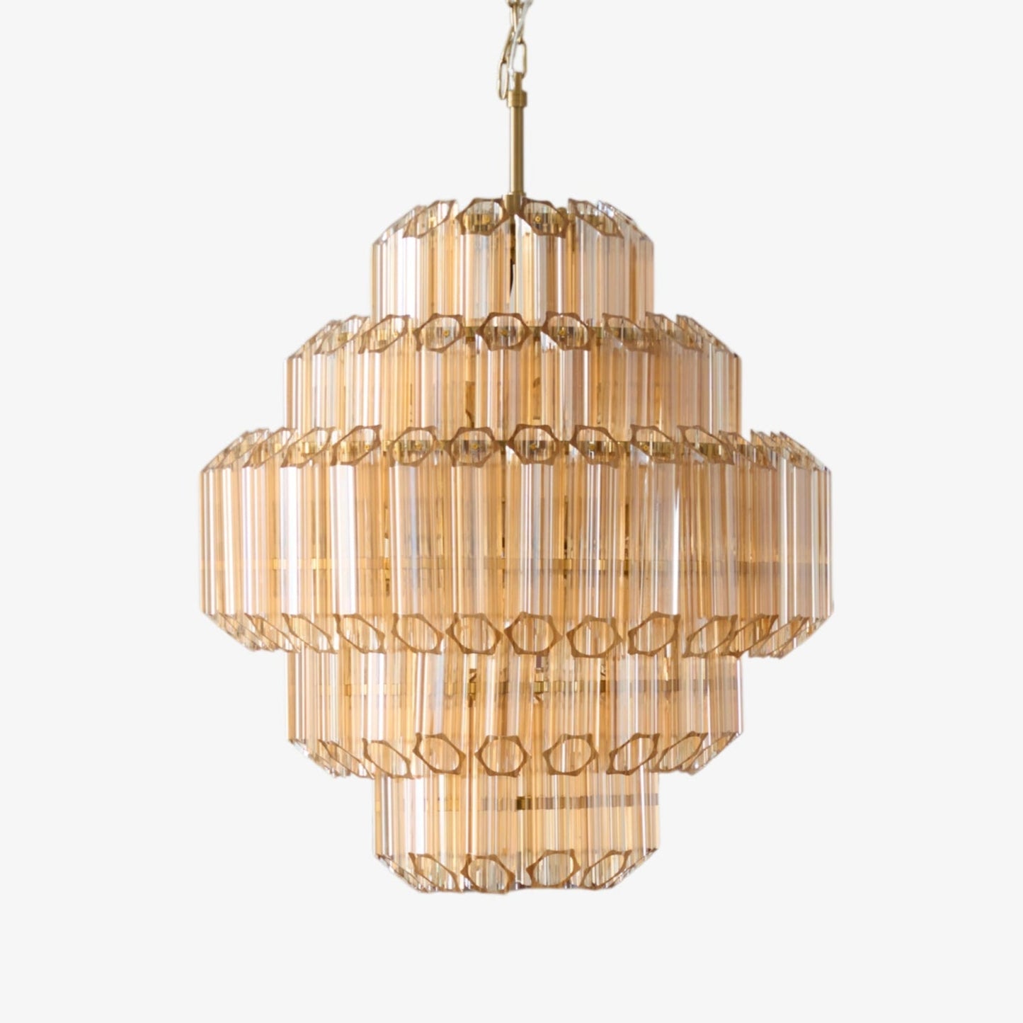Aurum Cascade Glass Chandelier Murano lighting by Bling Lighting Studio