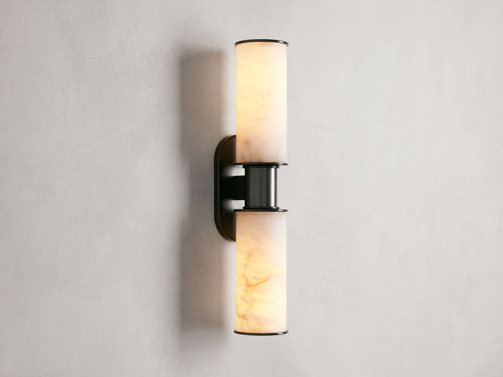Harlin 2-Light Wall Sconce in Alabaster