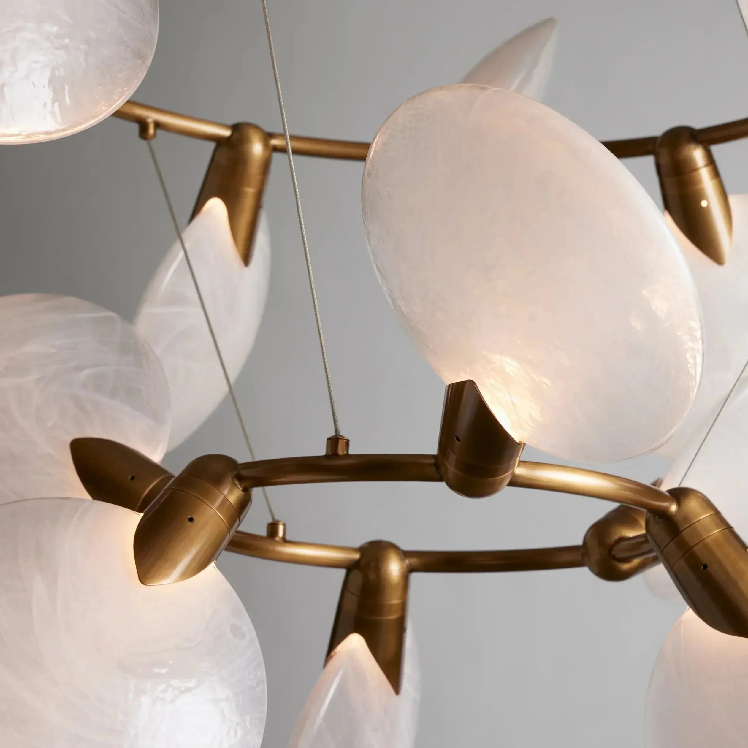 Lyla 2-Tiered Halo Chandelier material and finish detail