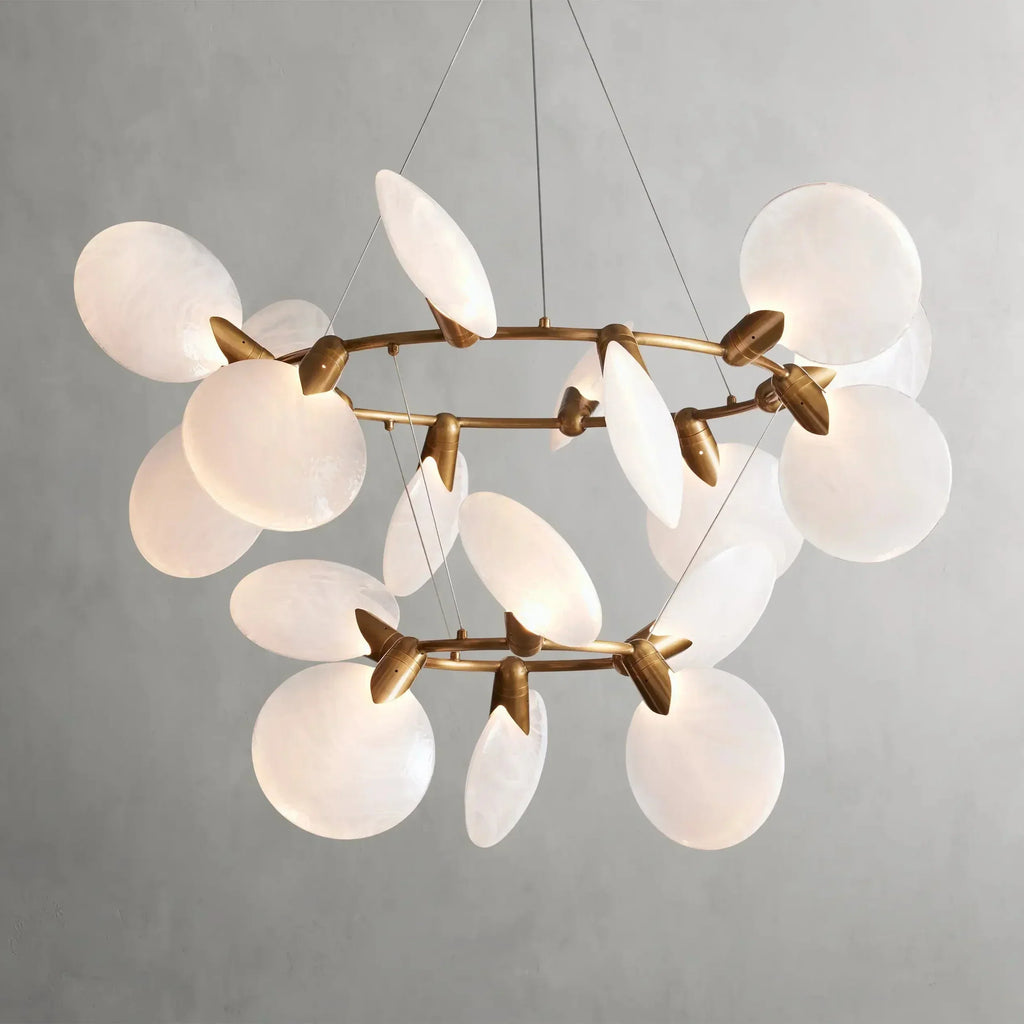 Lyla 2-Tiered Halo Chandelier by Bling Lighting Studio