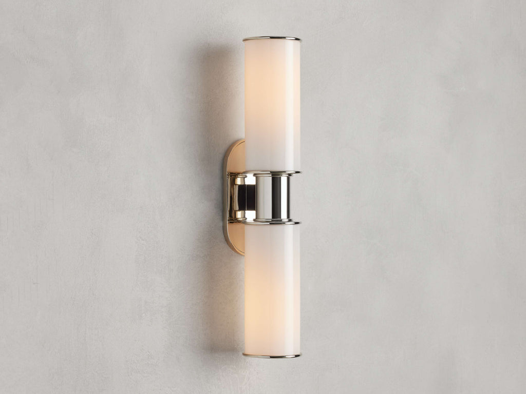 Harlin 2-Light Wall Sconce in Milk