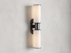 Harlin 2-Light Bronze Wall Sconce in Milk