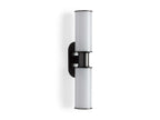 Harlin 2-Light Bronze Wall Sconce in Milk