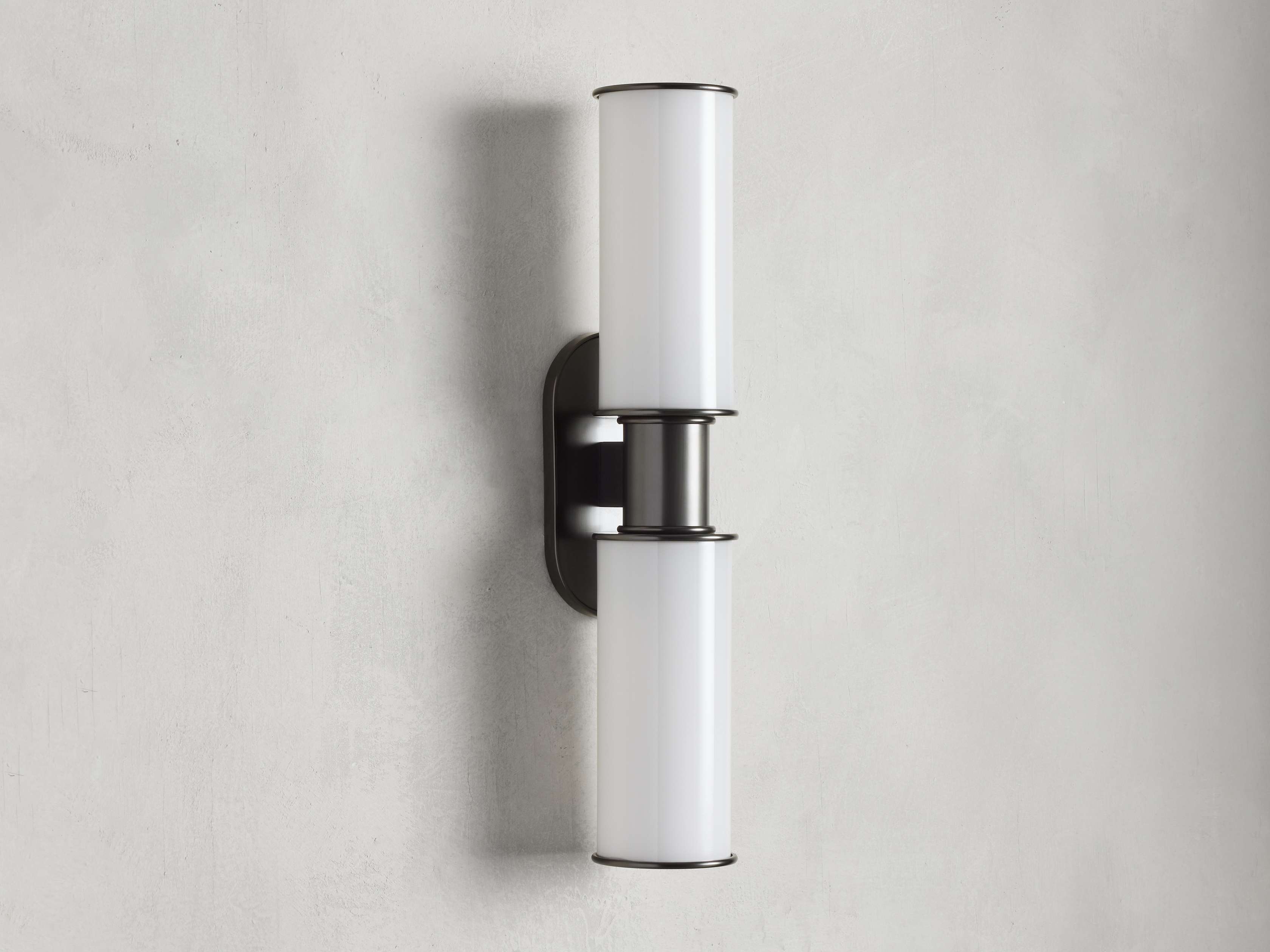 Harlin 2-Light Bronze Wall Sconce in Milk
