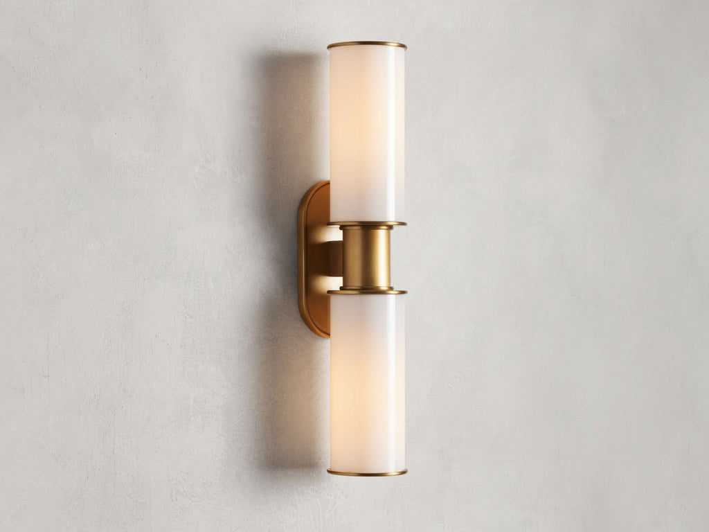 Harlin 2-Light Wall Sconce in Milk