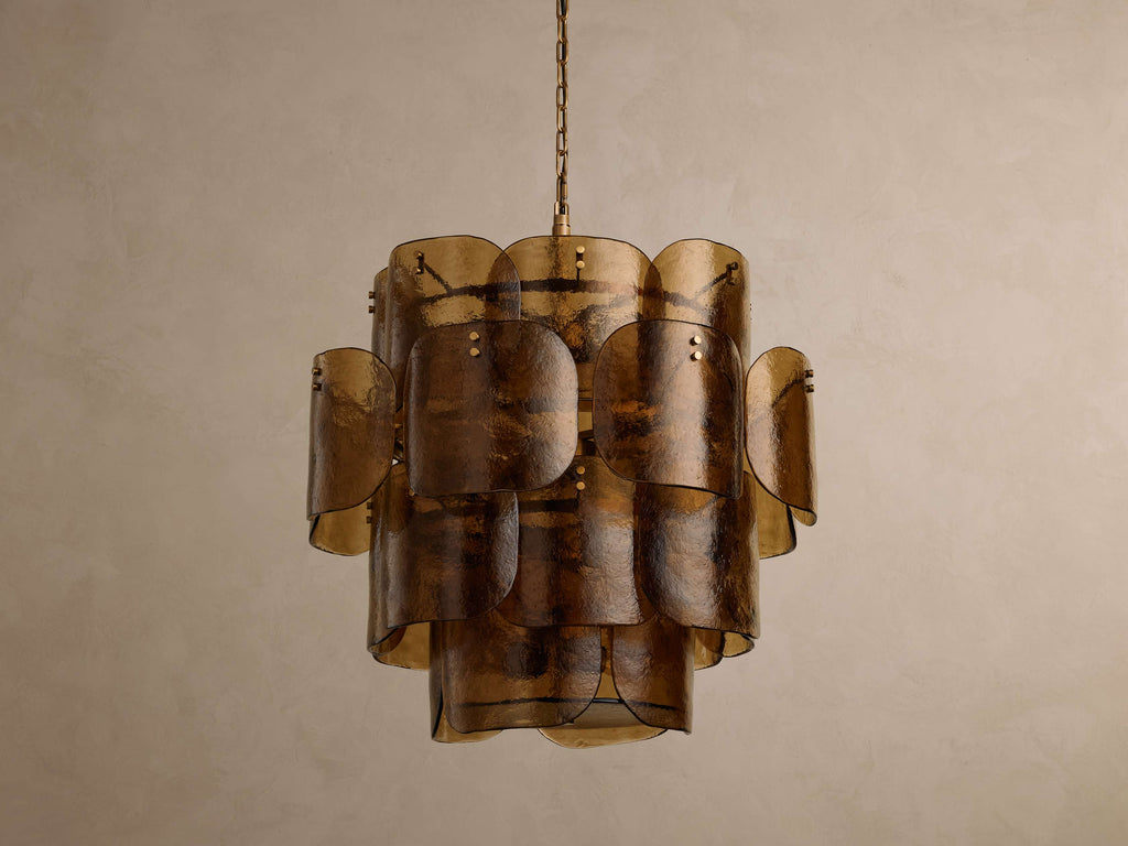 Blaire Round Glass Chandelier 32''D
