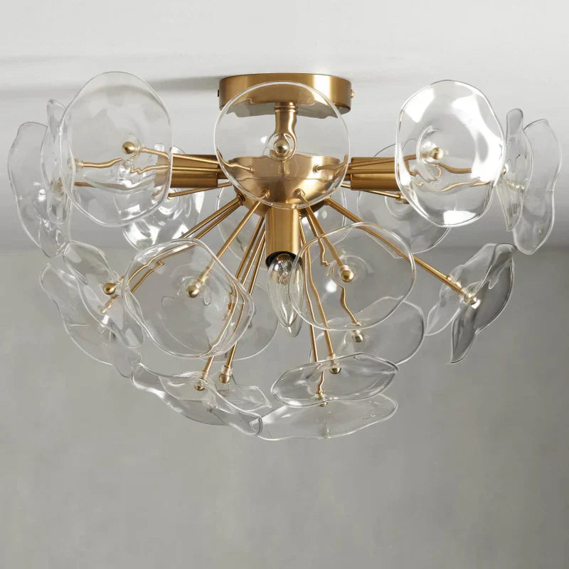 Lily Flushmount lighting fixture material and finish detail