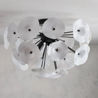 Lily Flushmount in Black lighting fixture detail view