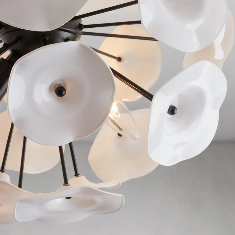 Lily Flushmount in Black lighting fixture material and finish detail
