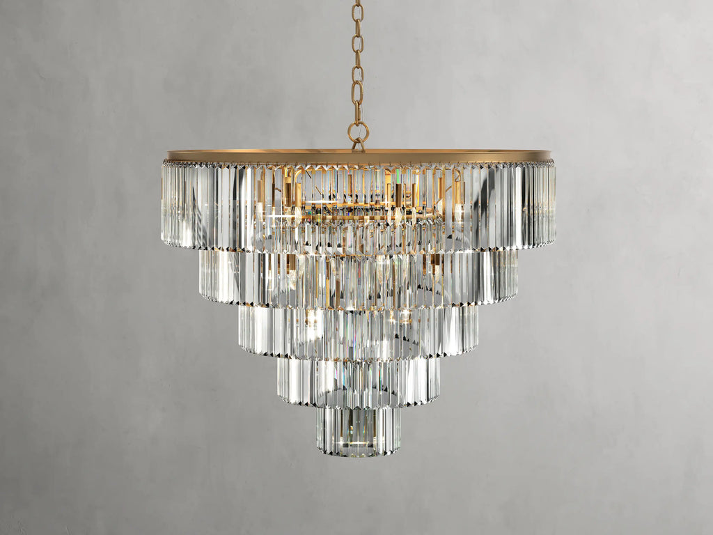 Leyland Tiered Round Chandelier detail view