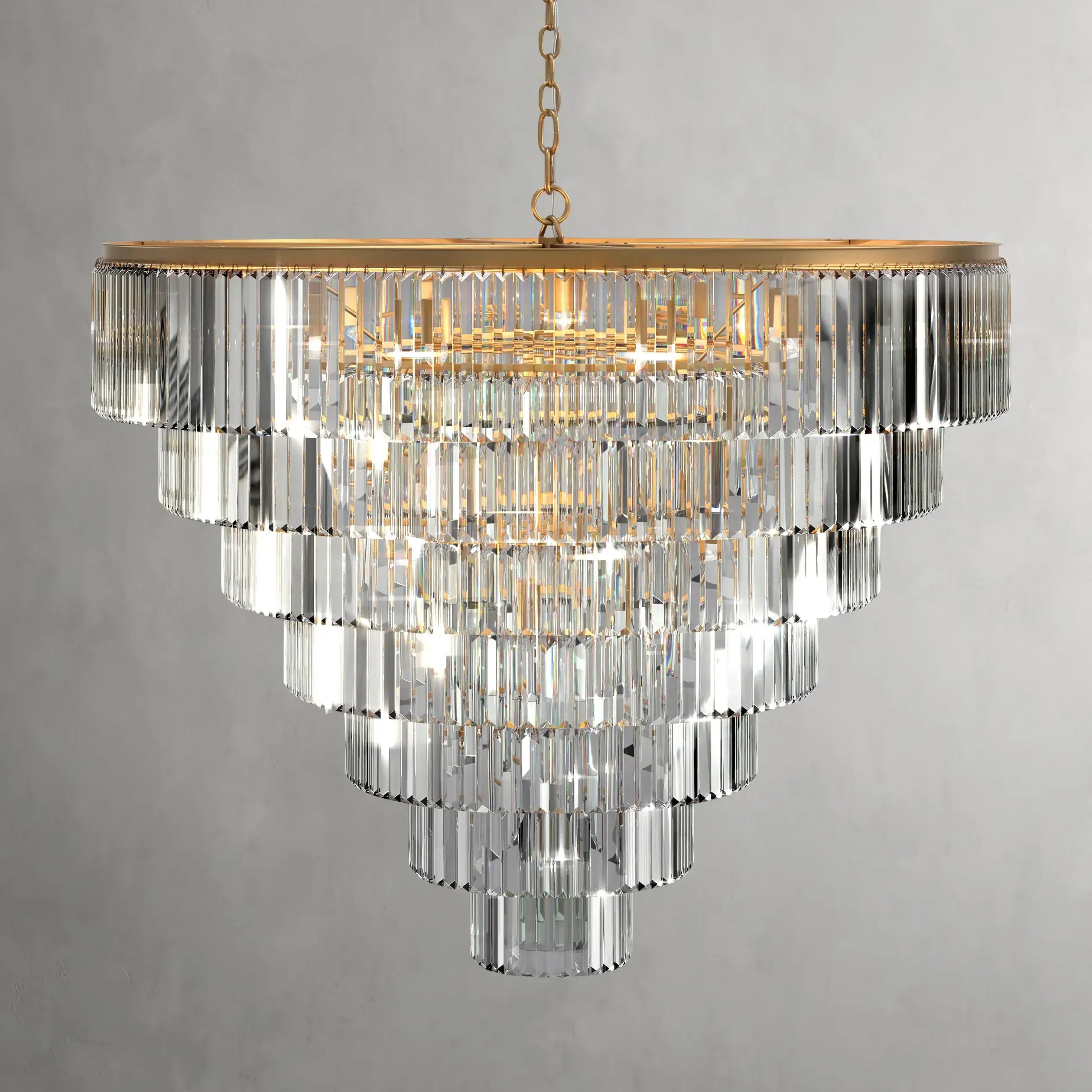 Leyland Tiered Round Chandelier by Bling Lighting Studio
