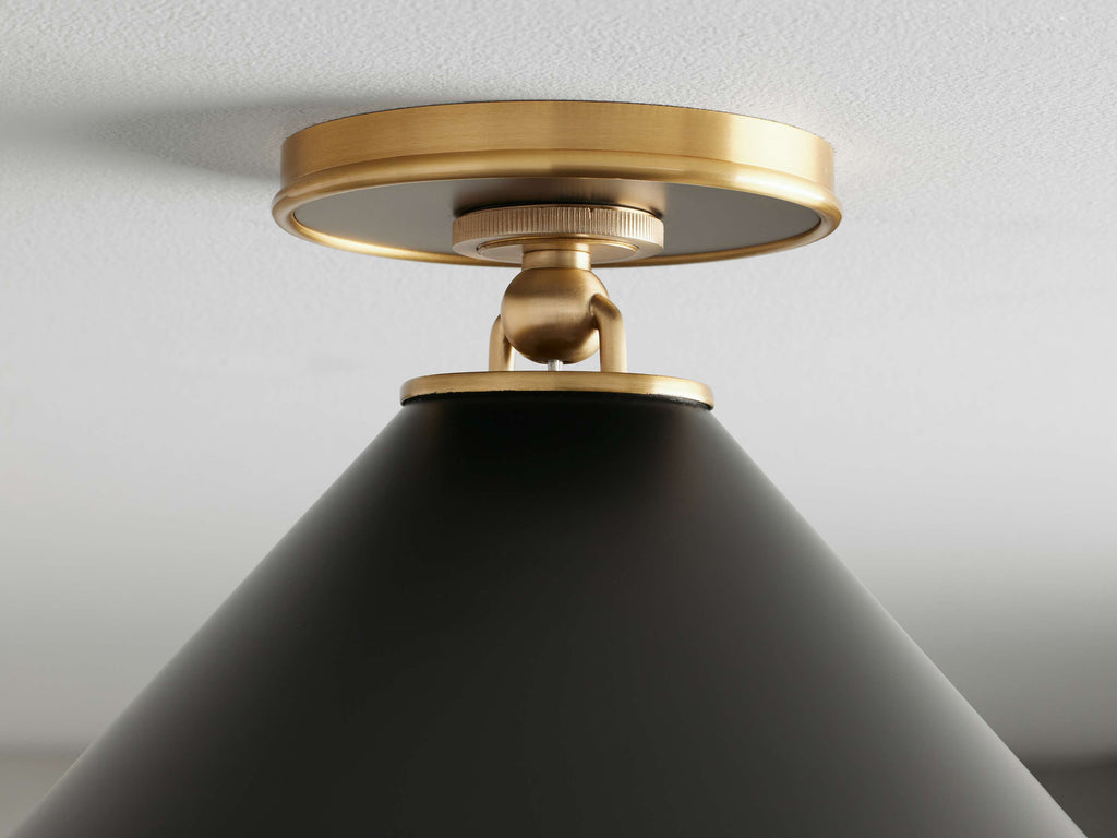 Arno Small Flushmount in Black