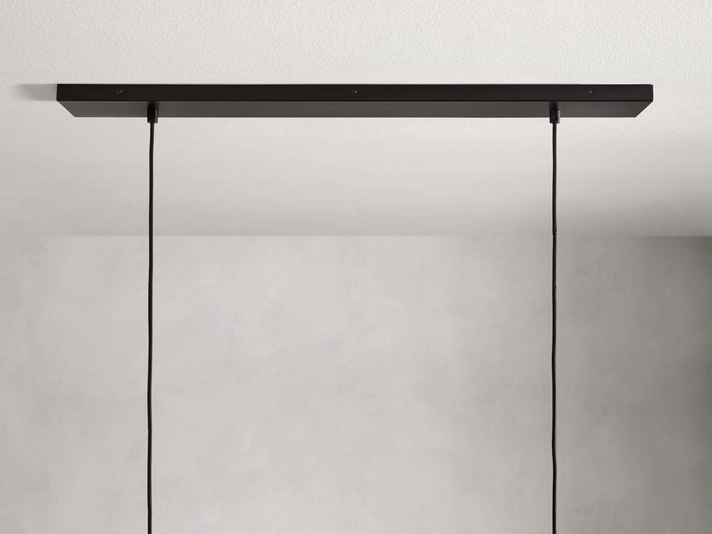 Lena Linear Wood Glass Chandelier 47'' 62" 72"L