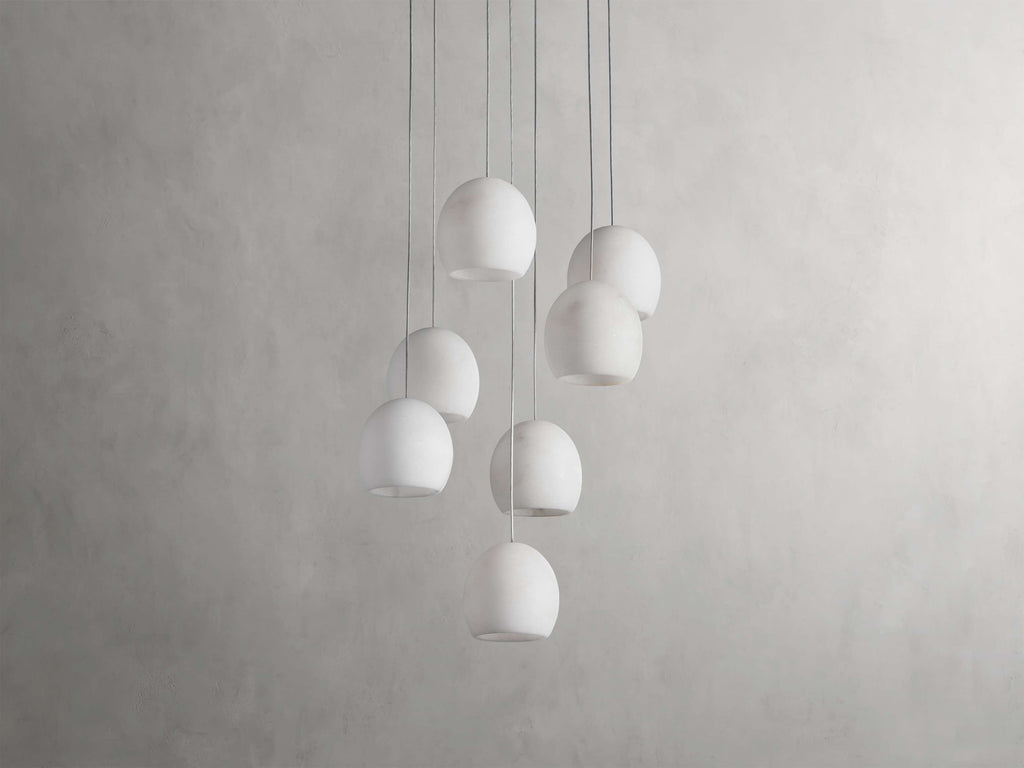 Arica Alabaster Round Chandelier