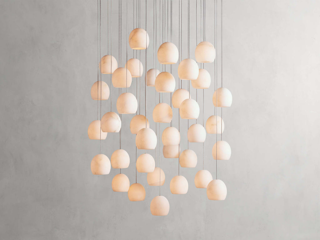 Arica Alabaster Round Chandelier