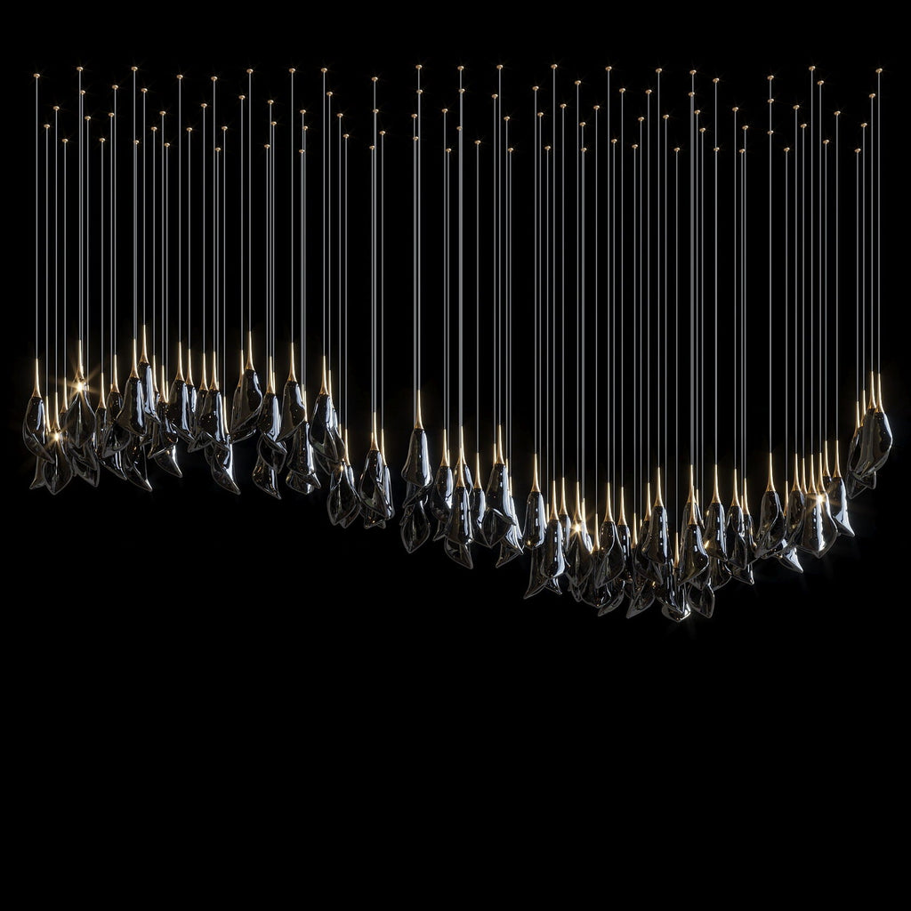 White Petal Drop Chandelier