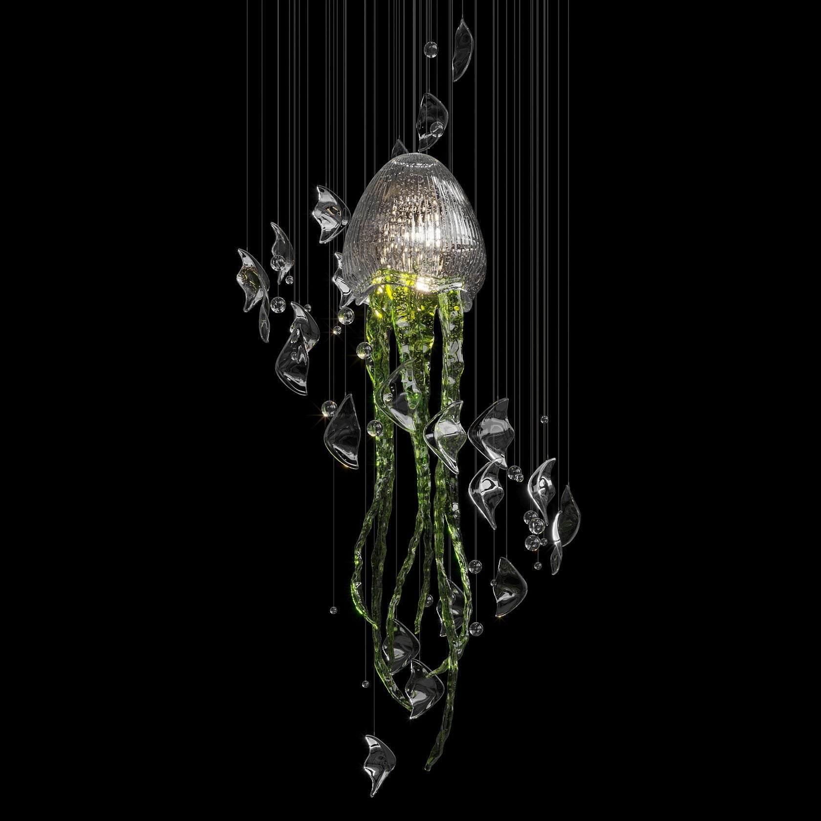 Aqua Jellyfish Chandelier