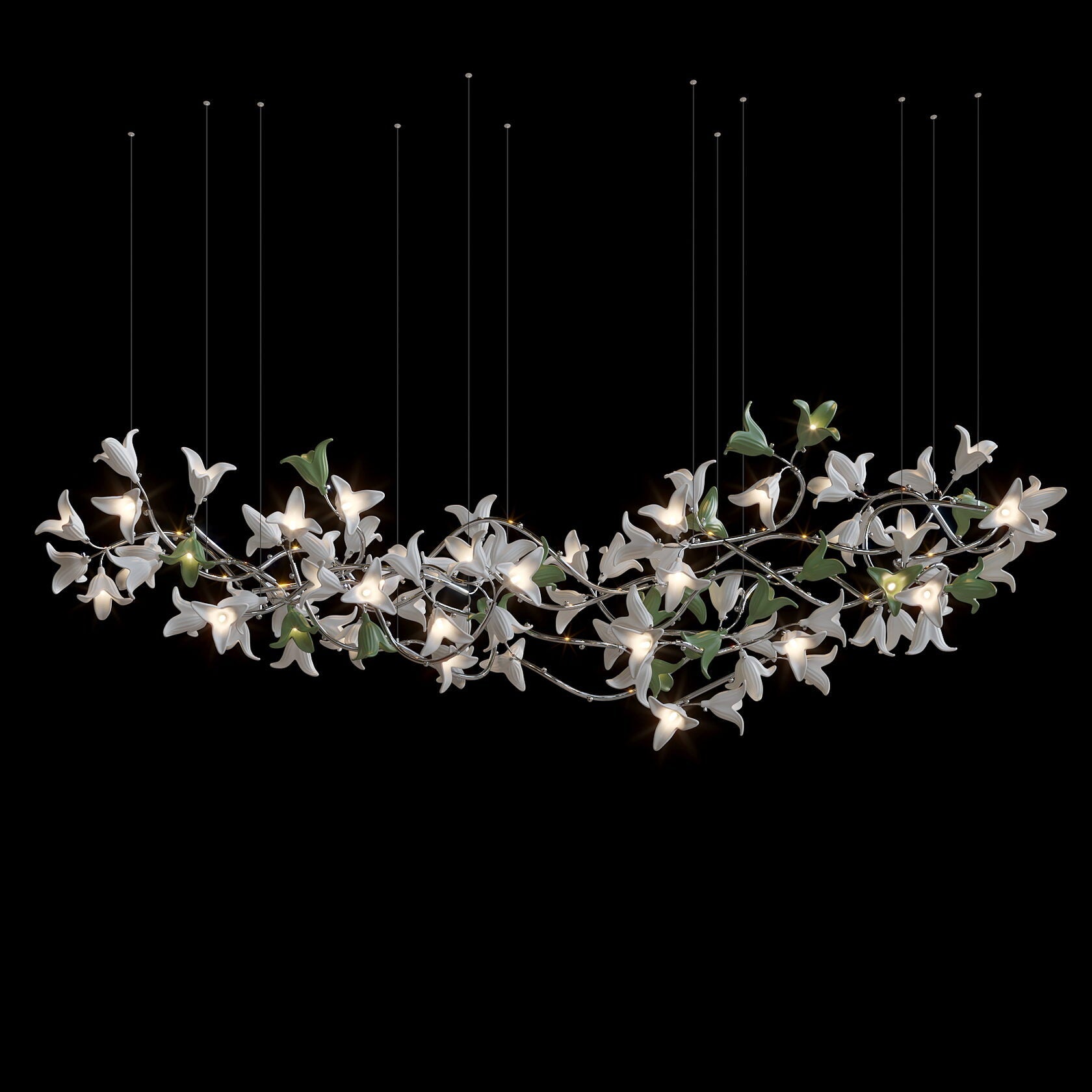 Violet Bell Vine Chandelier