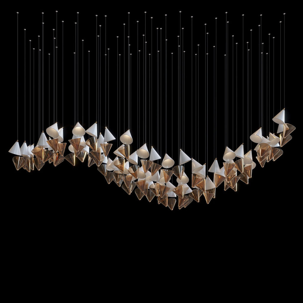 Ivory Cone Garland Chandelier