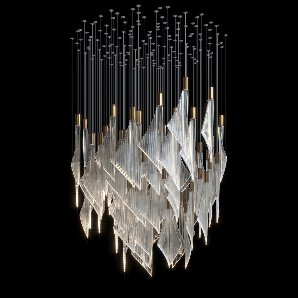 Crystal Sail Cascade Chandelier