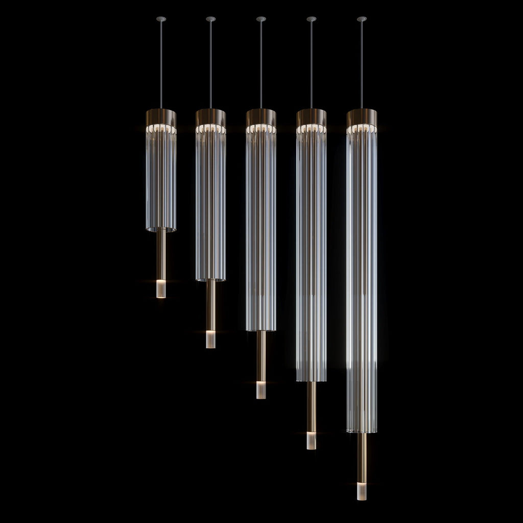 Crystal Tube Rain Chandelier
