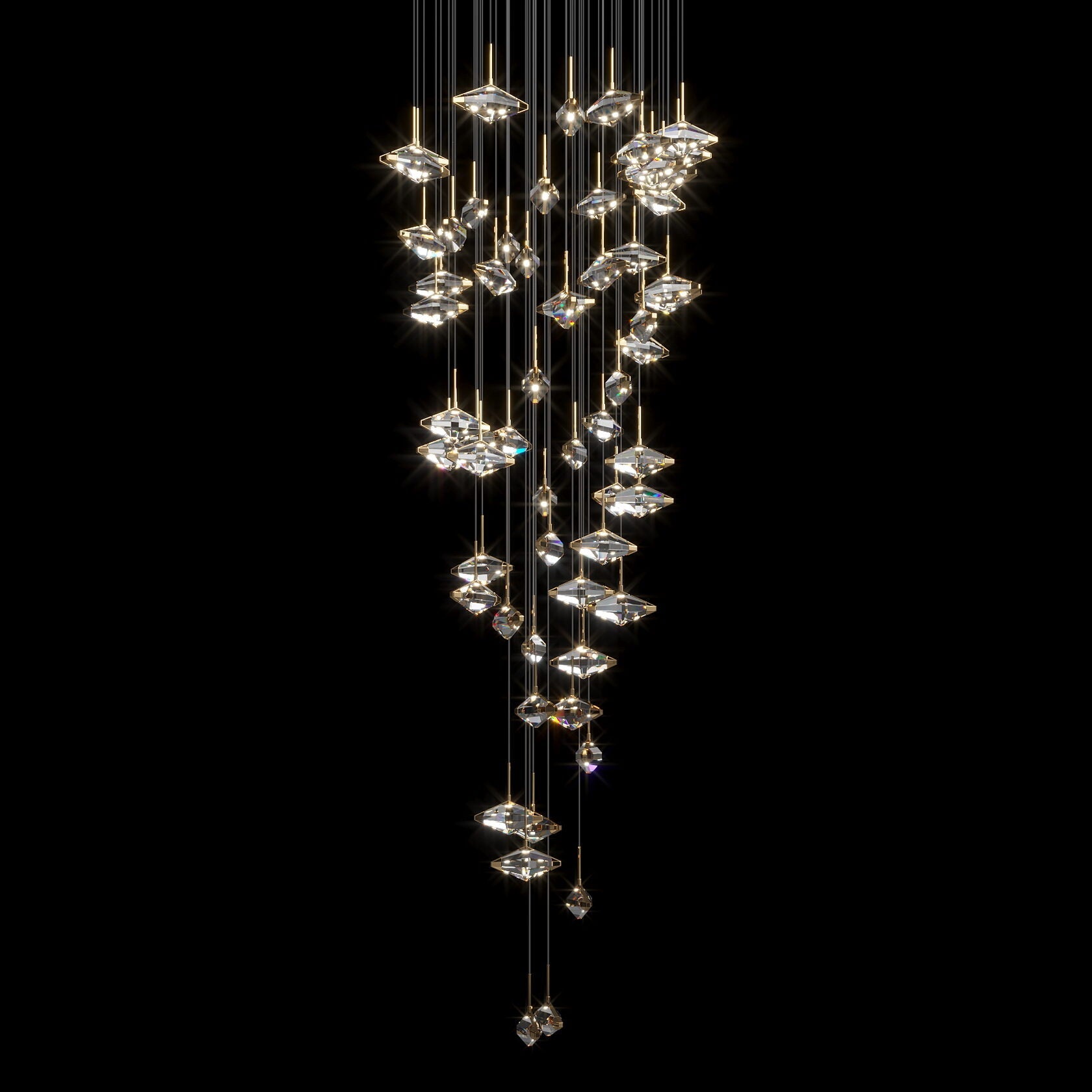 Amber Prism Constellation Chandelier