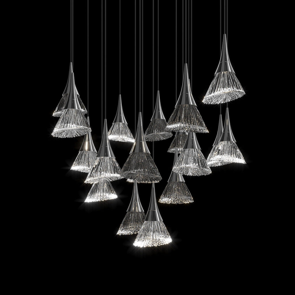 Crystal Fringe Cone Chandelier