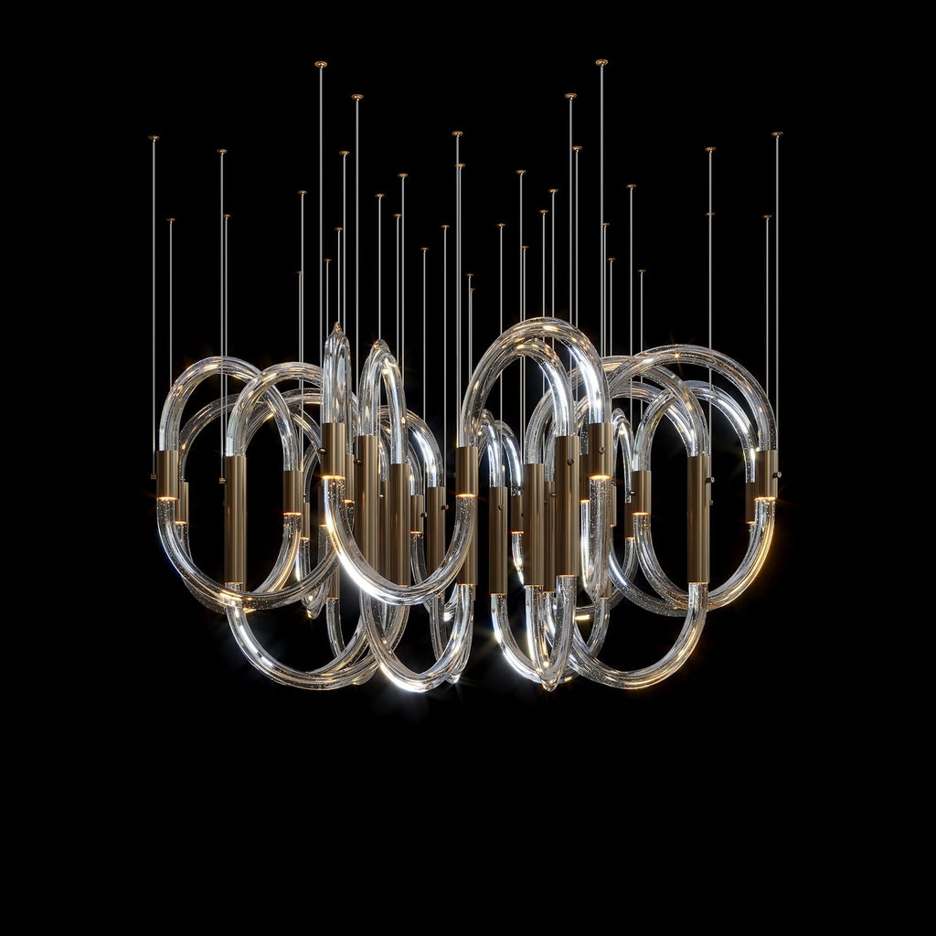 Crystal Ring Rain Chandelier