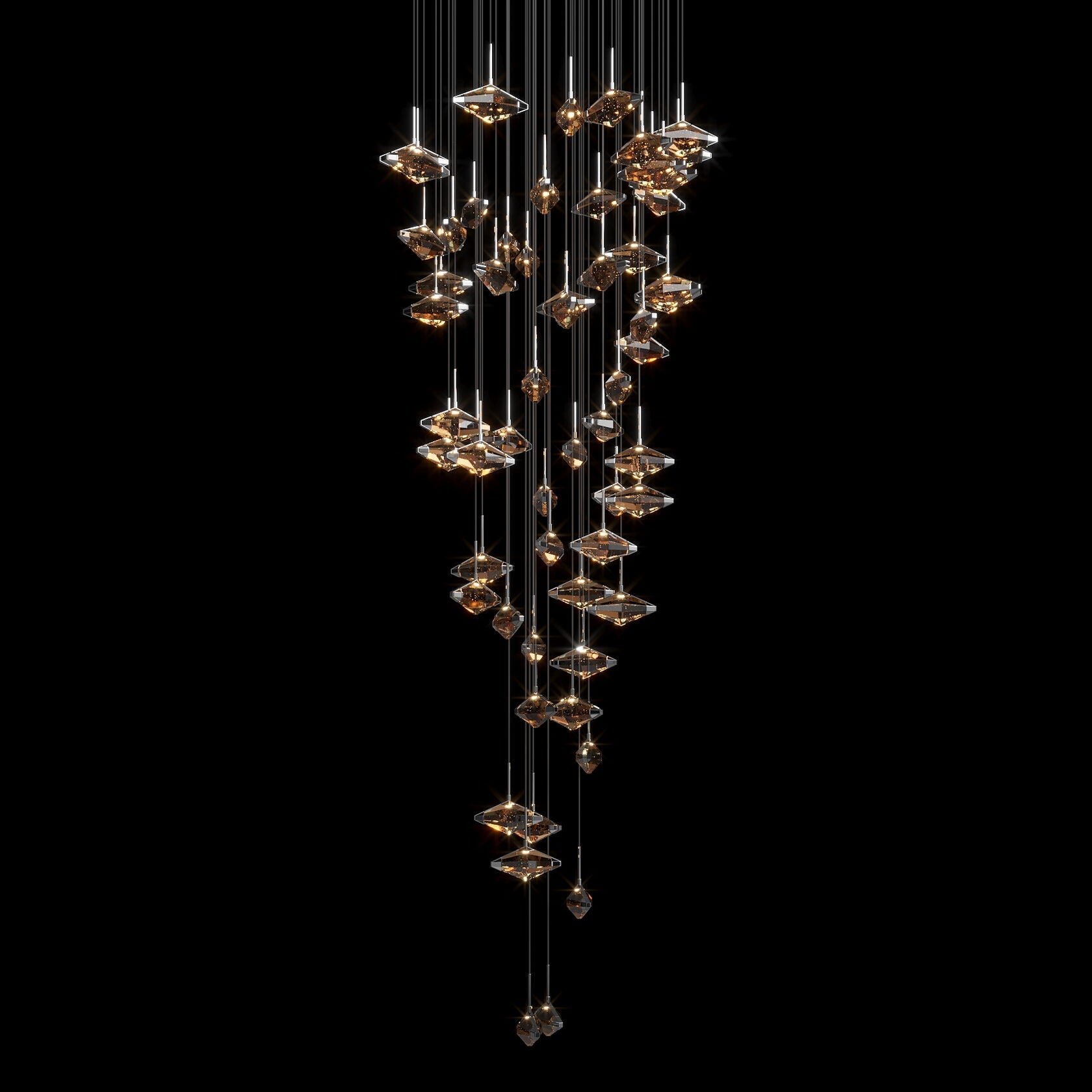 Amber Prism Constellation Chandelier