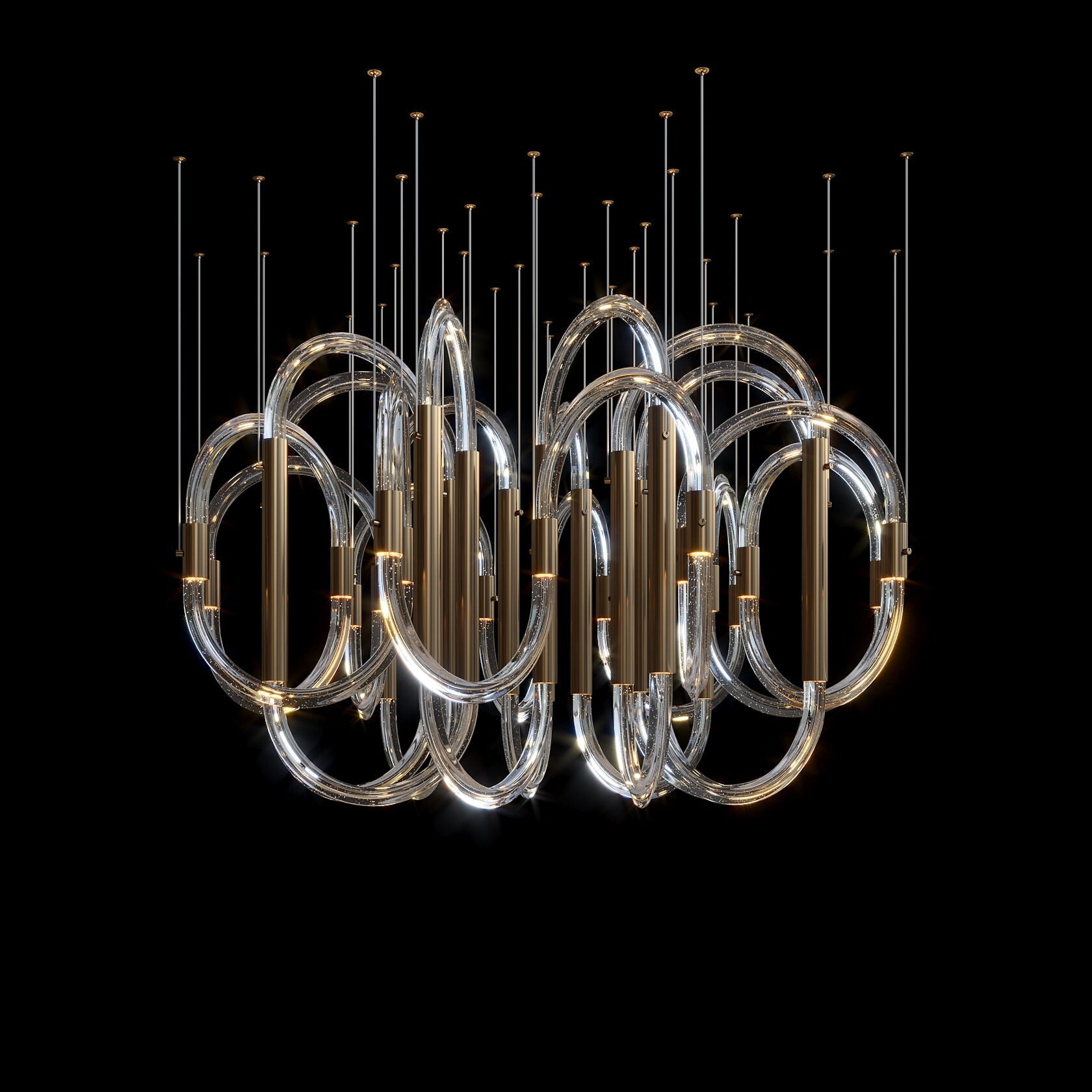 Crystal Ring Rain Chandelier