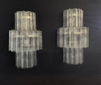Murano Wall Lamp | 18 Clear Prism Glass | Set of 2