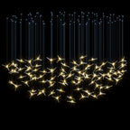 White Gold Leaf Vine Chandelier